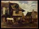 ROUSSEAU_ Thodore_Market-Place in Normandy_1830s_Oil on panel, 30 x 38 cm_The Hermitage, St. Petersburg