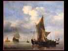 VELDE Willem van de, the Younger | Dutch painter (b. 1633, Leiden, d. 1707, London) | Calm Sea | ???? | Oil on canvas, 51,6 x 56,5 cm | Alte Pinakothek, Munich