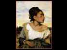 DELACROIX Eugne | French painter (b. 1798, Charenton-Saint-Maurice, d. 1863, Paris) | Girl Seated in a Cemetery | 1824 | Oil on canvas, 65,5 x 54,3 cm | Muse du Louvre, Paris
