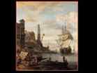STORCK Abraham | Mediterranean Harbour Scene | ???? | Oil on canvas, 78 x 70 cm | Private collection