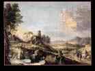 LALLEMAND, Jean-Baptiste | French painter (b. 1716, Dijon, d. ca. 1803, Paris) | Pastoral Landscape with Figures | ???? | Oil on canvas, 67 x 105 cm | Private collection